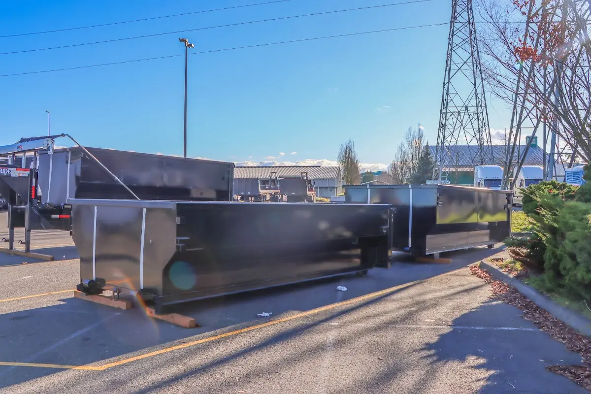 Roll-off dumpster ready for waste disposal at job site for 30 Yard Dumpster Rental in Bethlehem